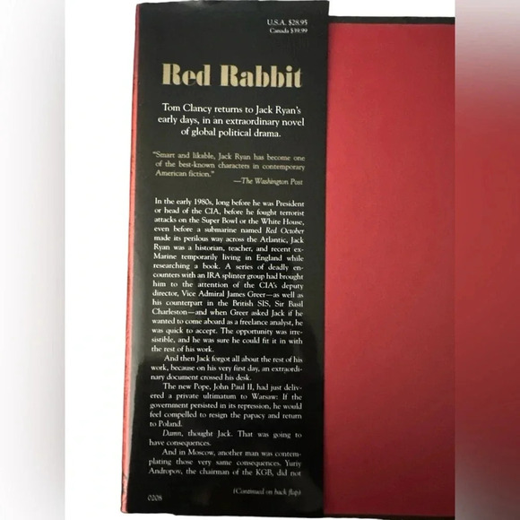 Tom Clancy Red Rabbit hardcover book - Picture 2 of 3